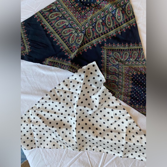 Hair accessories 3 Hair Clips hair styling clips 2 mini Scarfs polkadot paisley - Picture 8 of 10